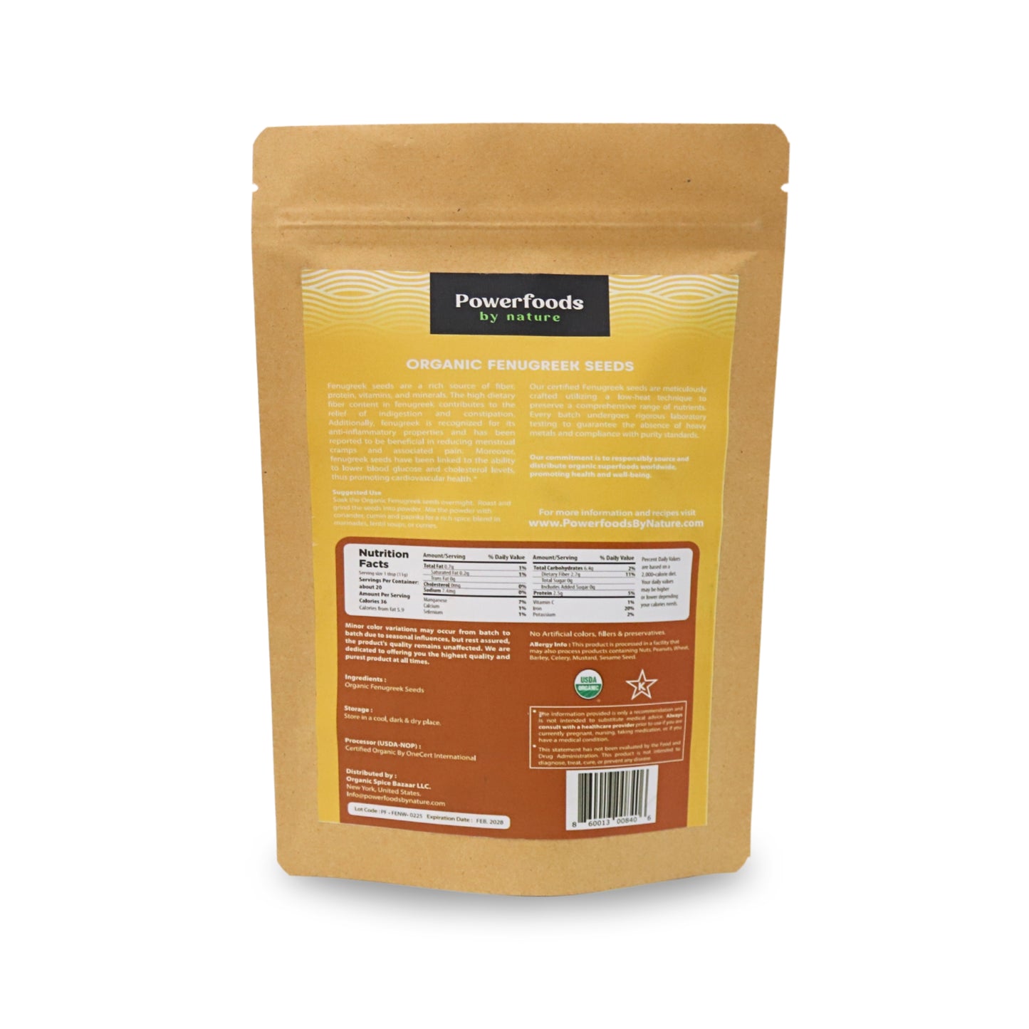 Organic Fenugreek Seeds