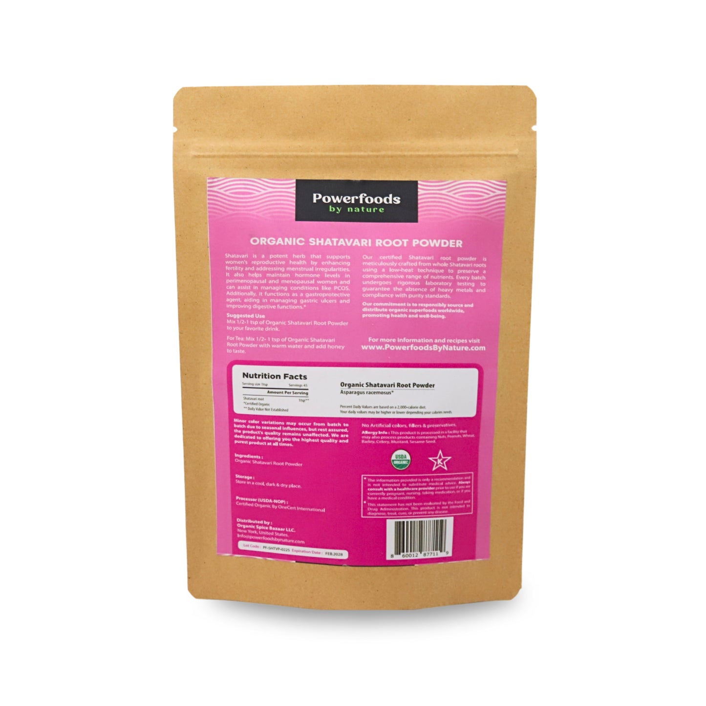 Organic Shatavari Root Powder